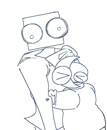 A DIGITALLY DRAWN IMAGE OF ME AND DARLY BOXMAN.